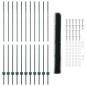 Posti per Recinzione vidaXL 11 pcs U-Channel Verde 160 cm Acciaio Posti per Recinzione vidaXL 11 pcs U-Channel Verde 160 cm Acciaio
