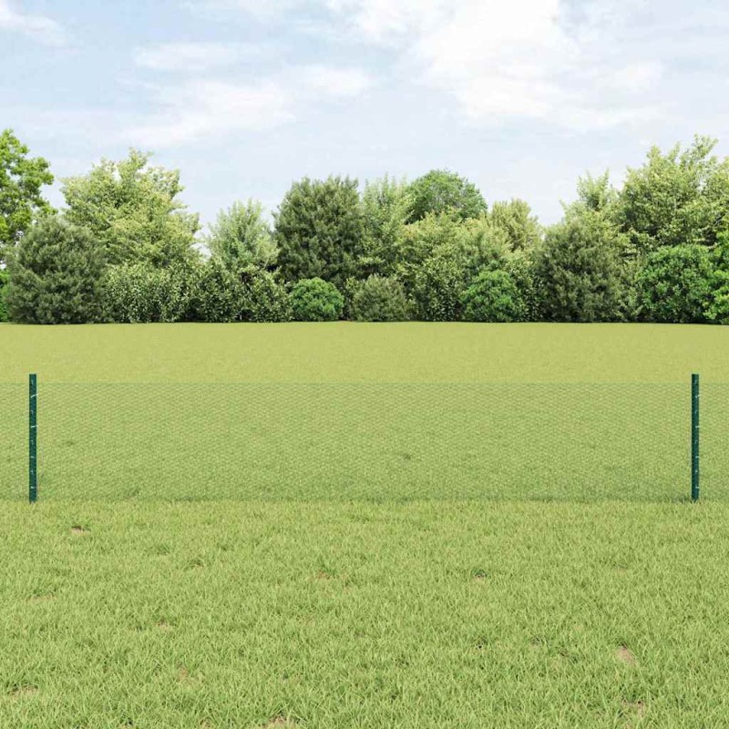 Posti Recinzioni vidaXL 11 pcs U-Channel Verde 40 cm Acciaio