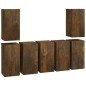 Mobili TV 7 pz Rovere Fumo 30,5x30x60 cm in Legno Multistrato Mobili TV 7 pz Rovere Fumo 30,5x30x60 cm in Legno Multistrato