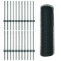 Posti da Recinzione vidaXL 11 pz U-Channel Verde 60 cm Acciaio Posti da Recinzione vidaXL 11 pz U-Channel Verde 60 cm Acciaio