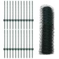 Pali per Recinzione vidaXL 11 pz U-Channel Verde 60 cm Acciaio Pali per Recinzione vidaXL 11 pz U-Channel Verde 60 cm Acciaio