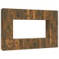 Set Mobili Porta TV 8 pz Rovere Fumo in Legno Multistrato Set Mobili Porta TV 8 pz Rovere Fumo in Legno Multistrato