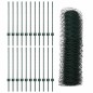 Pali per Recinzione vidaXL 11 pcs U-Channel Verde 80 cm Acciaio