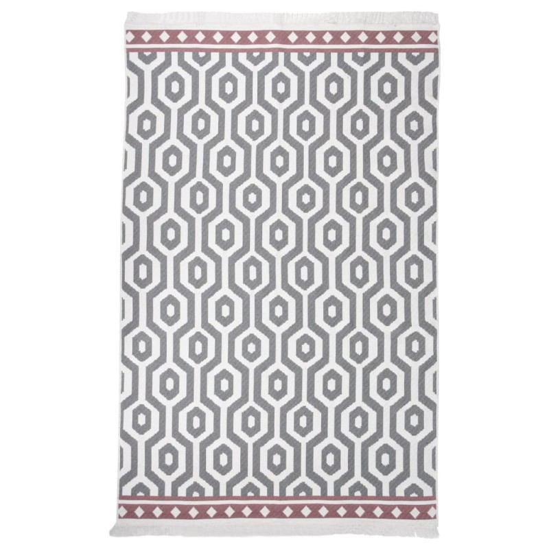 Tappeto Grigio 160x230 cm in Cotone Tappeto Grigio 160x230 cm in Cotone