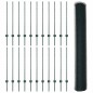 Pali per Recinzione vidaXL 11 pz U-Channel Verde 100 cm Acciaio
