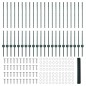 Pali per Recinzione vidaXL 11 pz U-Channel Verde 100 cm Acciaio