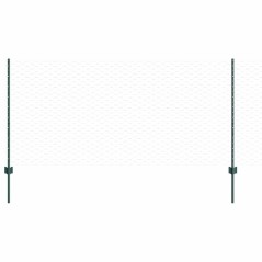 Pali di Recinzione vidaXL 11 pezzi U-Channel Verde 100 cm Acciaio