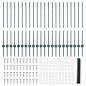 Pali di Recinzione vidaXL 11 pezzi U-Channel Verde 100 cm Acciaio