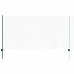 Recinzione vidaXL con 11 pali U-Channel Verde 120 cm Acciaio