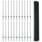 Recinzione vidaXL con 11 pali U-Channel Verde 120 cm Acciaio Recinzione vidaXL con 11 pali U-Channel Verde 120 cm Acciaio