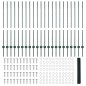 Pali per Recinzione vidaXL 11 pz Verde 120 cm Acciaio Pali per Recinzione vidaXL 11 pz Verde 120 cm Acciaio