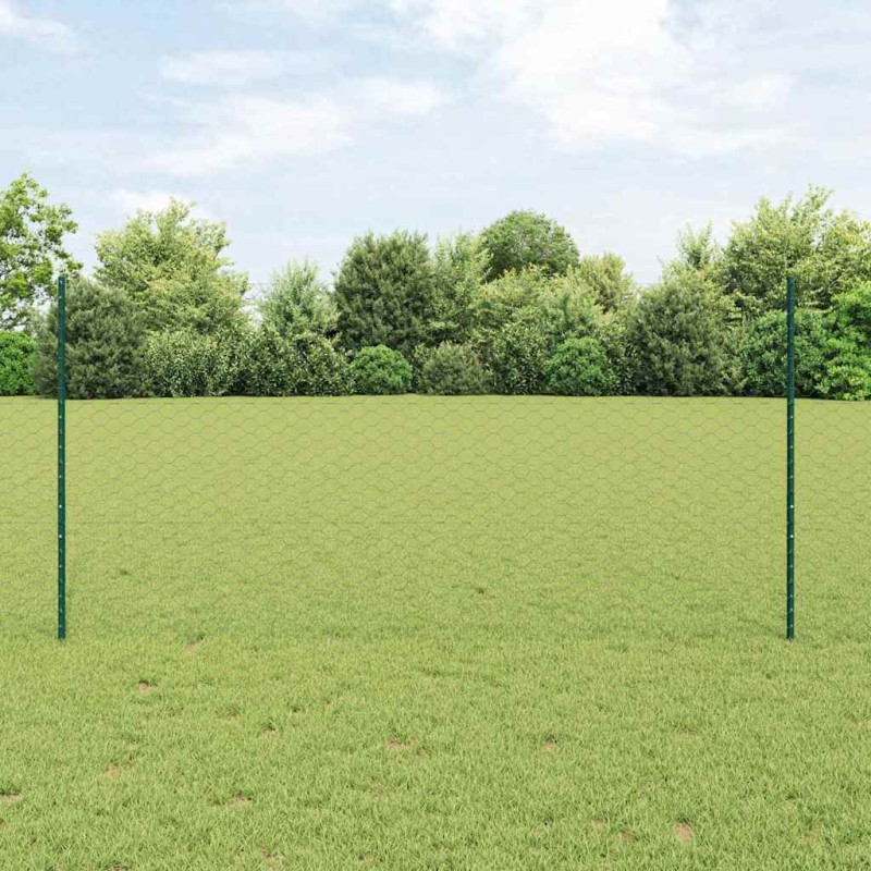 Pali per Recinzione vidaXL 11 pz U-Channel Verde 120 cm Acciaio Pali per Recinzione vidaXL 11 pz U-Channel Verde 120 cm Acciaio