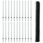 Posti per Recinzione vidaXL 11 pcs U-Channel Verde 140 cm Acciaio