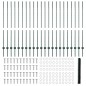 Posti per Recinzione vidaXL 11 pcs U-Channel Verde 140 cm Acciaio