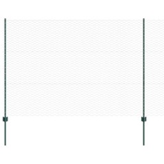 Pali di Recinzione vidaXL 11 pcs U-Channel Verde 150 cm Acciaio