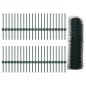 Pali da recinzione vidaXL 11 pz U-Channel Verde 40 cm Acciaio Pali da recinzione vidaXL 11 pz U-Channel Verde 40 cm Acciaio