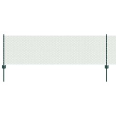 Pali di Recinzione vidaXL 11 pz U-Channel Verde 60 cm Acciaio