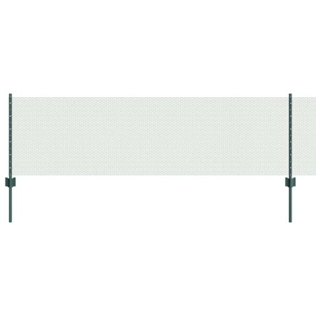 Pali di Recinzione vidaXL 11 pz U-Channel Verde 60 cm Acciaio