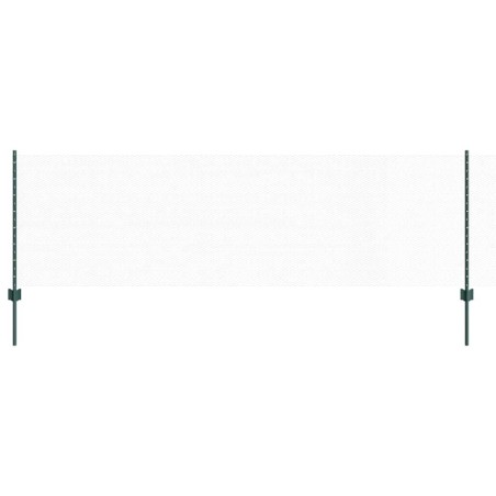 vidaXL Pali per Recinzione 11 pcs U-Channel Verde 80 cm Acciaio