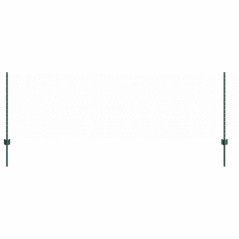 vidaXL Palizzate 11 pezzi U-Channel Verde 80 cm Acciaio