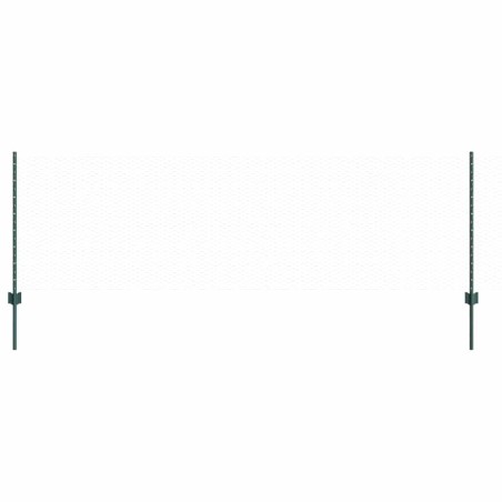 vidaXL Palizzate 11 pezzi U-Channel Verde 80 cm Acciaio