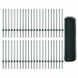 vidaXL Palizzate 11 pezzi U-Channel Verde 80 cm Acciaio