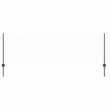 Posti per Recinzioni vidaXL 11 pz U-Channel Verde 80 cm Acciaio