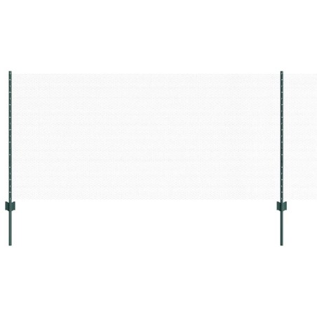 Pali di Recinzione vidaXL 11 pz U-Channel Verde 100 cm Acciaio
