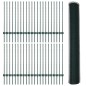 Postazioni di Recinzione vidaXL 11 pz U-Channel Verde 100 cm Acciaio