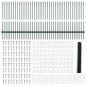 Pali di Recinzione vidaXL 11 pcs Canale a U Verde 100 cm Acciaio