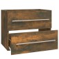 Mobile Lavabo Rovere Fumo 60x38,5x48 cm in Legno Multistrato Mobile Lavabo Rovere Fumo 60x38,5x48 cm in Legno Multistrato