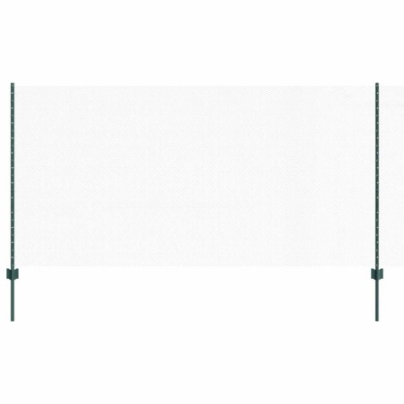 Pali di Recinzione vidaXL 11 pezzi U-Channel Verde 120 cm Acciaio