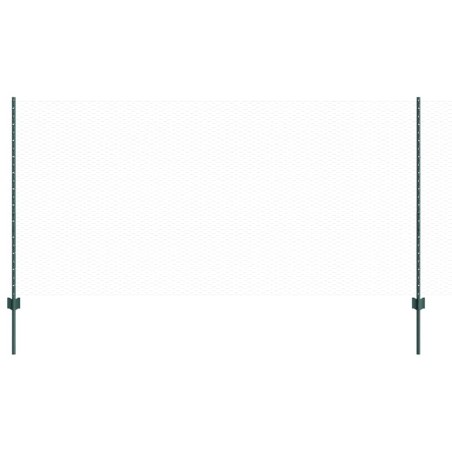 Posti per Recinzione vidaXL 11 pz U-Channel Verde 120 cm Acciaio