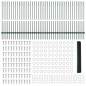Posti per Recinzione vidaXL 11 pz U-Channel Verde 120 cm Acciaio