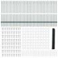 Pali per Recinzione vidaXL 11 pezzi U-Channel Verde 120 cm Acciaio