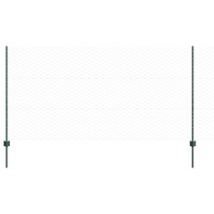 Pali per Recinzione vidaXL 11 pezzi U-Channel Verde 120 cm Acciaio