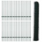 Pali per Recinzione vidaXL 11 pezzi U-Channel Verde 120 cm Acciaio