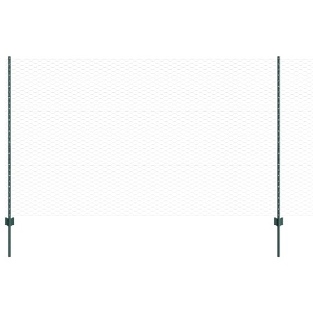 Posti per Recinzione vidaXL 11 pcs U-Channel Verde 140 cm Acciaio
