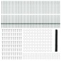 Posti per Recinzione vidaXL 11 pcs U-Channel Verde 140 cm Acciaio