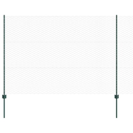 Posti per Recinzione vidaXL 11 pcs U-Channel Verde 150 cm Acciaio