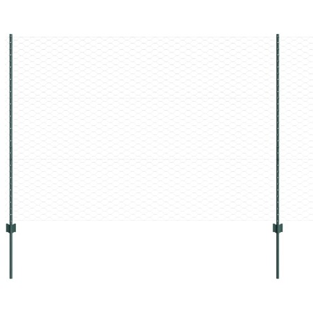 Posti per Recinzione vidaXL 11 pz U-Channel Verde 150 cm Acciaio