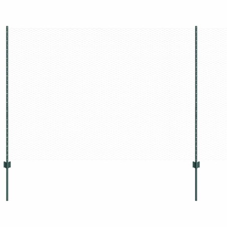 Pali di Recinzione vidaXL 11 pcs U-Channel Verde 160 cm Acciaio