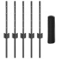 Post da Recinzione vidaXL 5 pz U-Channel Grigio 40 cm Acciaio