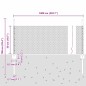 vidaXL Posti per Recinzione 5 pz U-Channel Grigio 60 cm Acciaio
