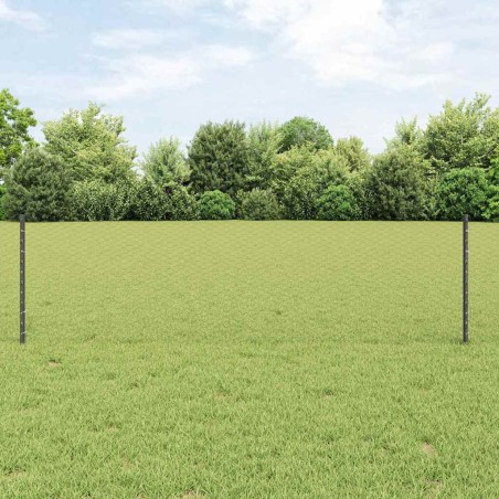 Pali di Recinzione vidaXL 5 pcs U-Channel Grigio 60 cm Acciaio