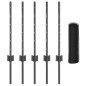 Pali di Recinzione vidaXL 5 pcs U-Channel Grigio 60 cm Acciaio