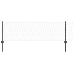 vidaXL Poste per Recinzione 5 pz U-Channel Grigio 60 cm Acciaio