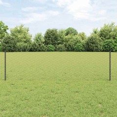 Posti per Recinzione vidaXL 5 pcs U-Channel Grigio 60 cm Acciaio