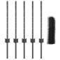 Posti per Recinzione vidaXL 5 pcs U-Channel Grigio 60 cm Acciaio