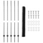 Pali di Recinzione vidaXL 10 pz U-Channel Grigio 140 cm Acciaio